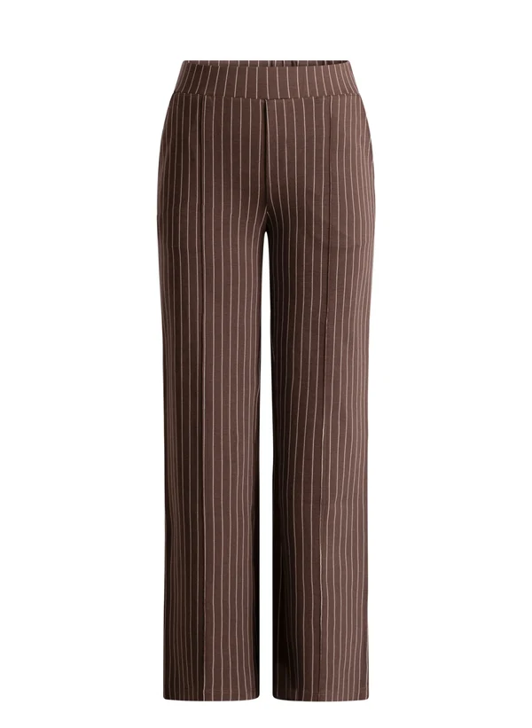 Yest Nayla pantalon jambes larges fines rayures