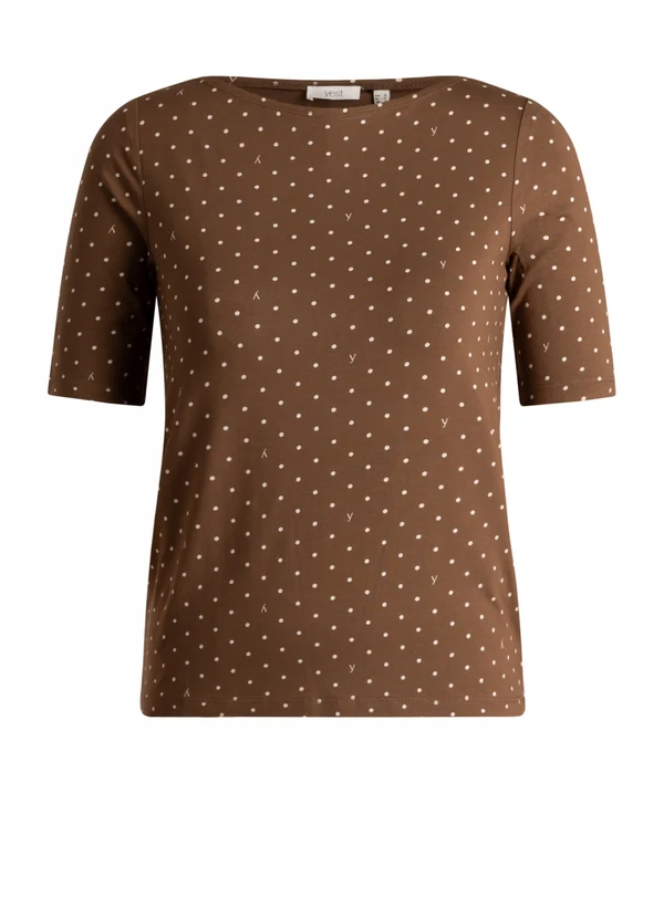 Yest Ishaana chandail col bateau à pois