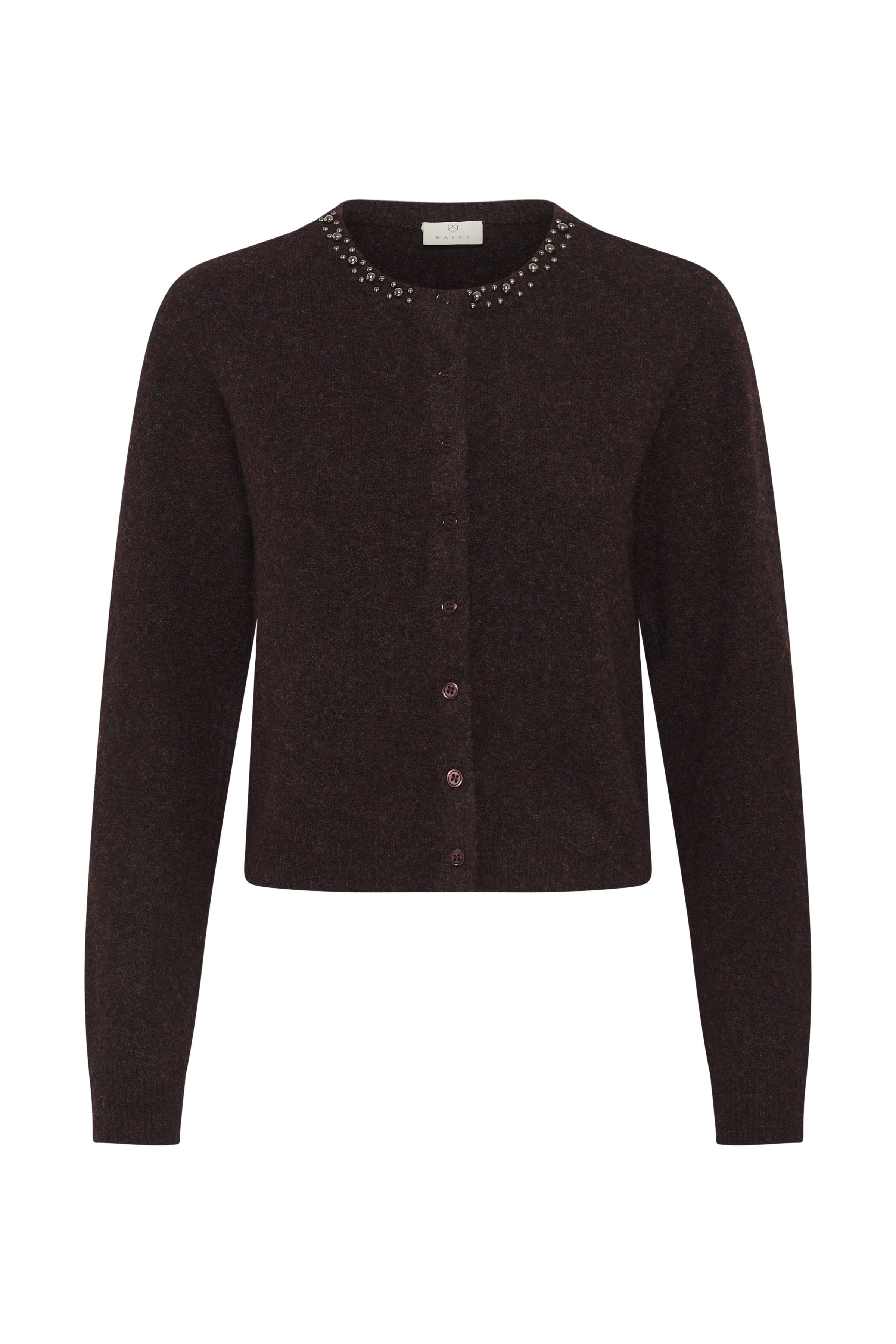 Kaffe Selly cardigan de tricot avec perles à l'encolure