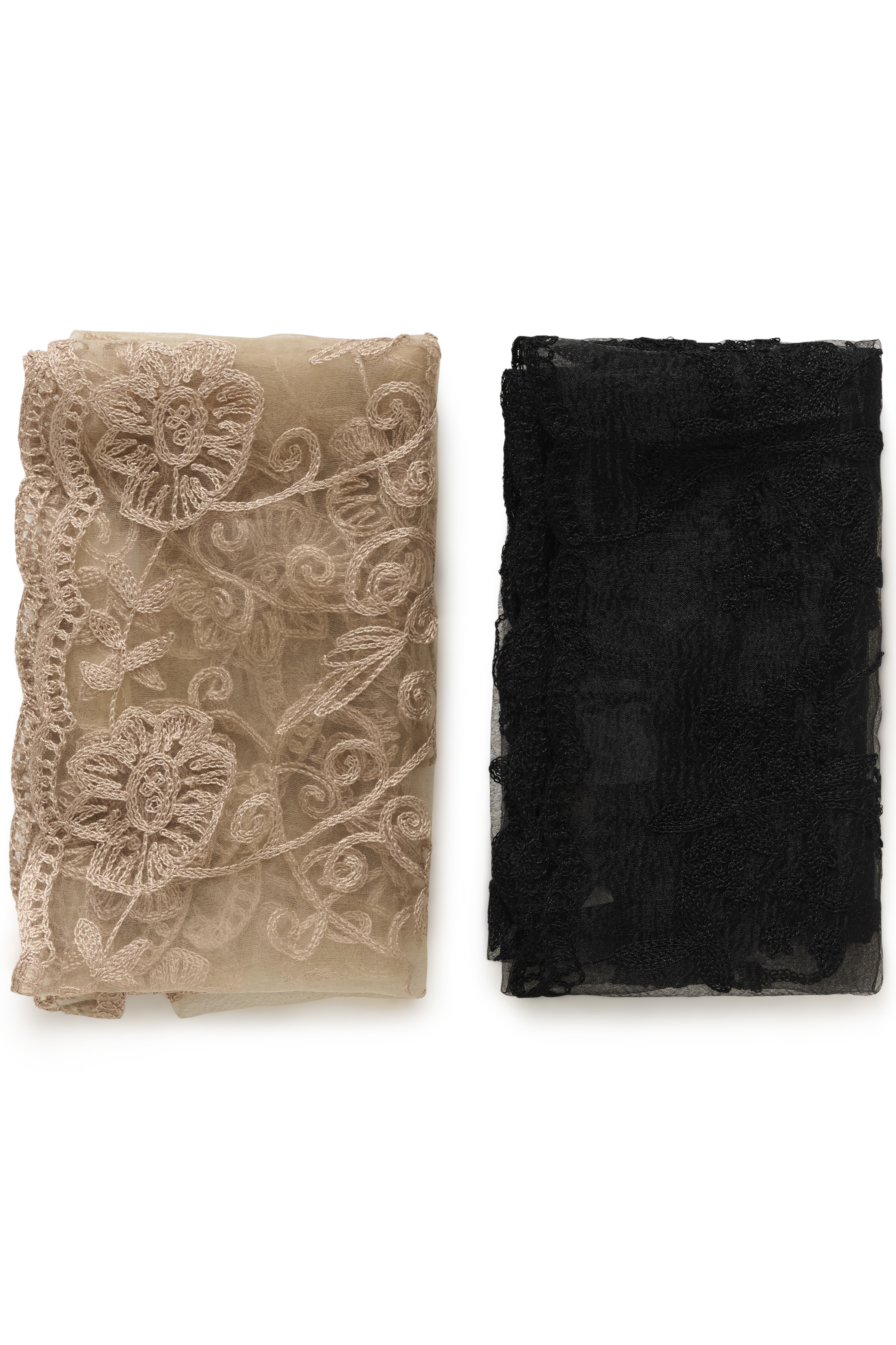 Cream Lacie foulard en dentelle extensible (2 couleurs)