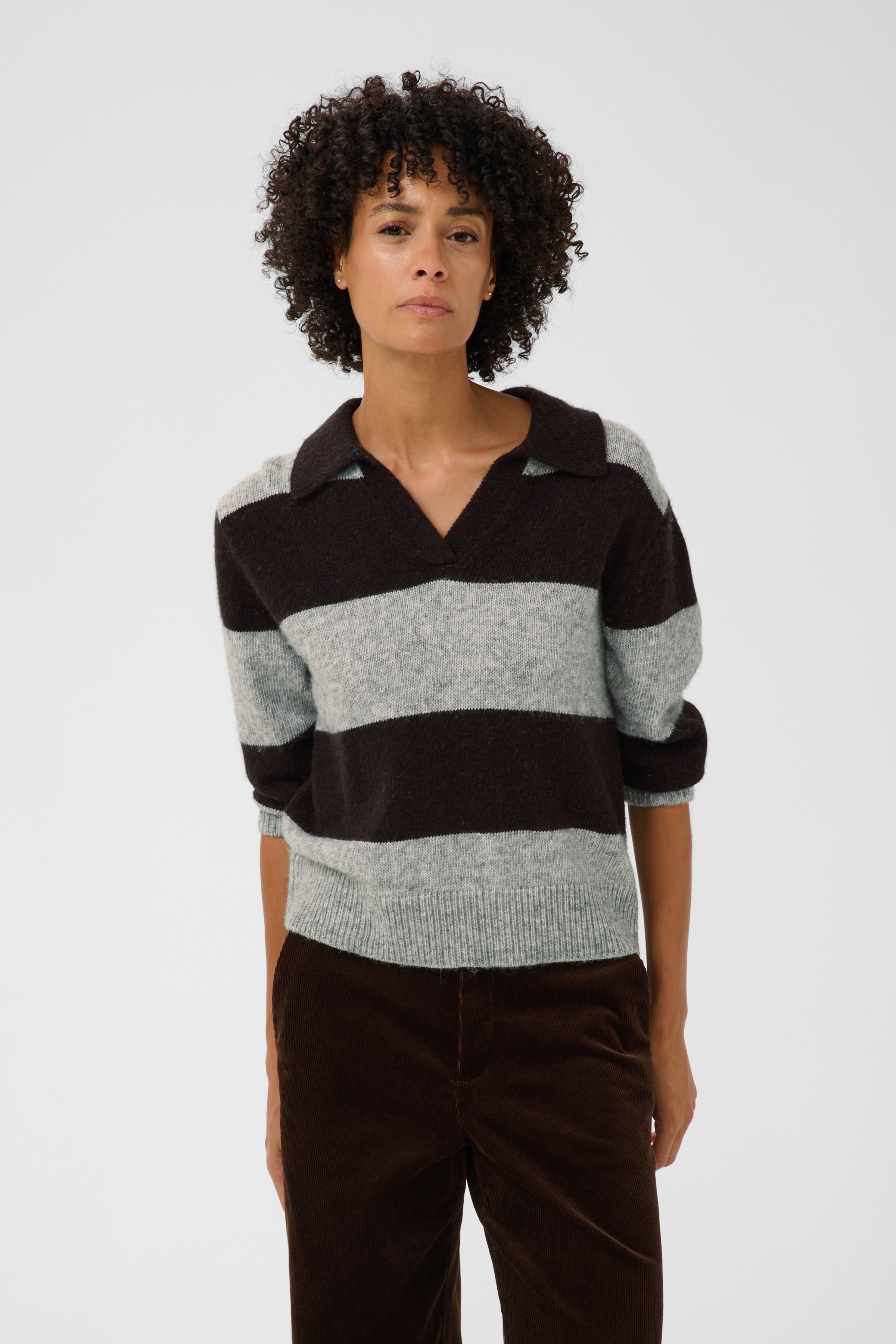 Part Two Charlott polo en tricot à larges rayures