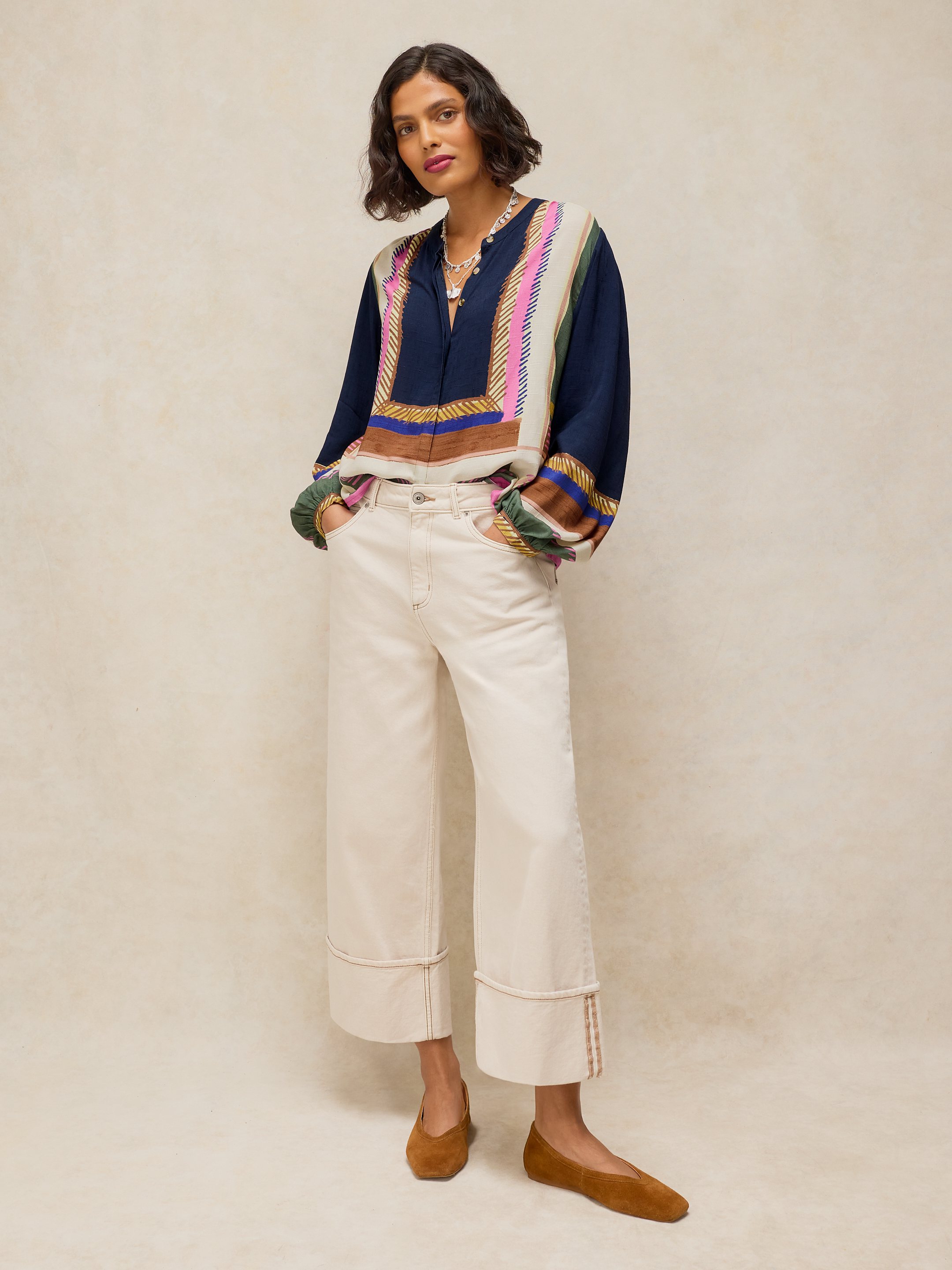 White Stuff Lana blouse manches longues multicolore