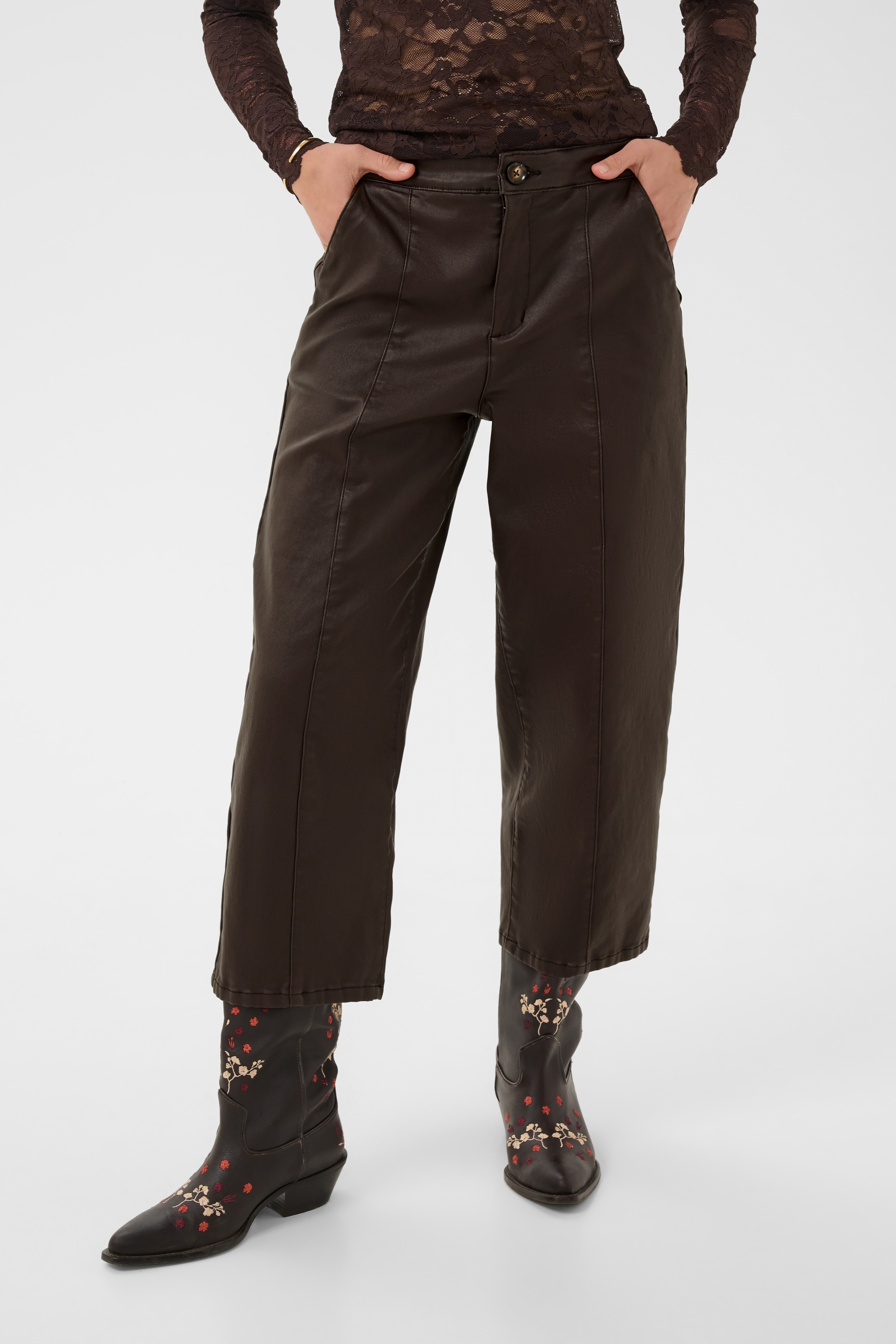 Cream Winni pantalon cuirette