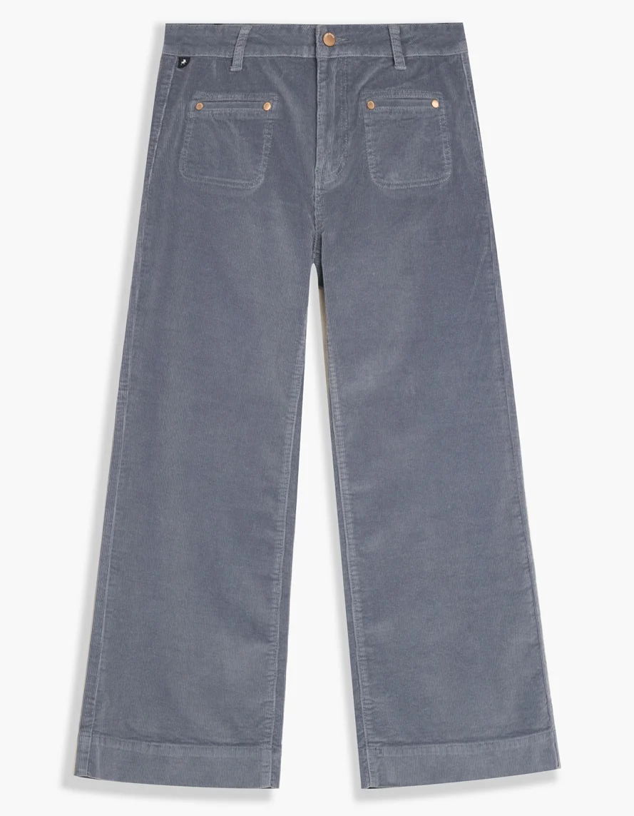 Lois Jeans Femme Robie pantalon en velours côtelé évasé