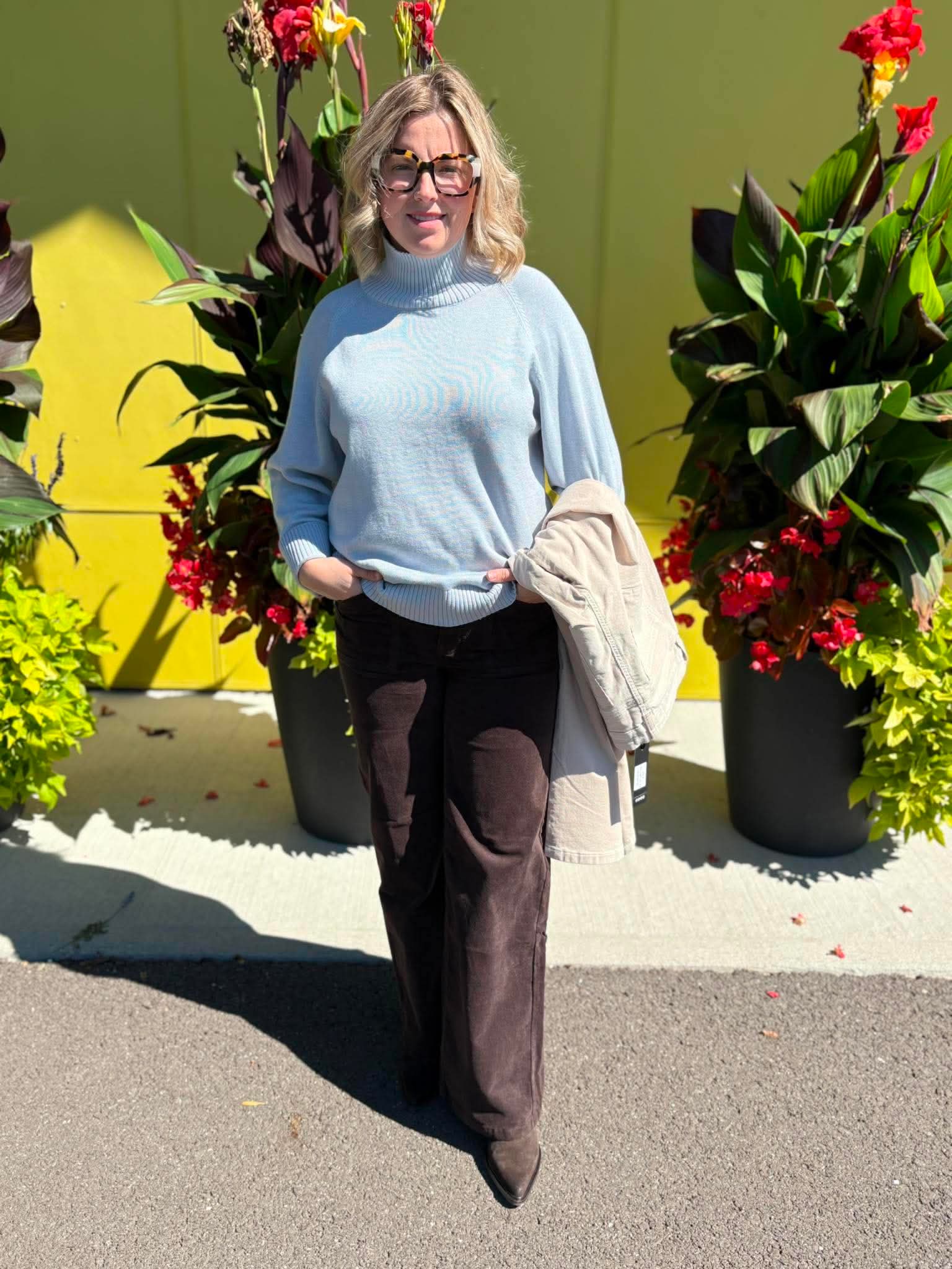 Carreli Pantalon en velours côtelé jambes larges ( 2 couleurs)