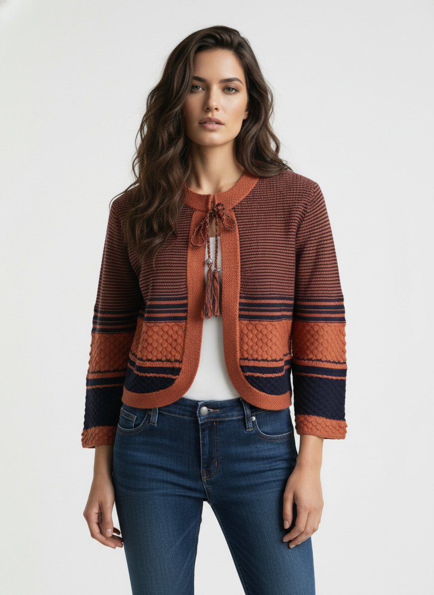 CYC Cardigan bicolore avec attache en haut